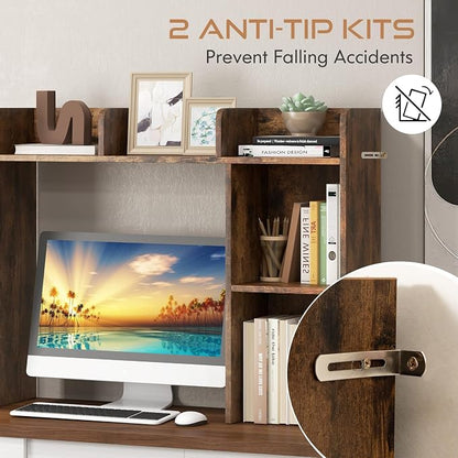 Tangkula Desktop Bookshelf, Countertop Storage Hutch - Image 7