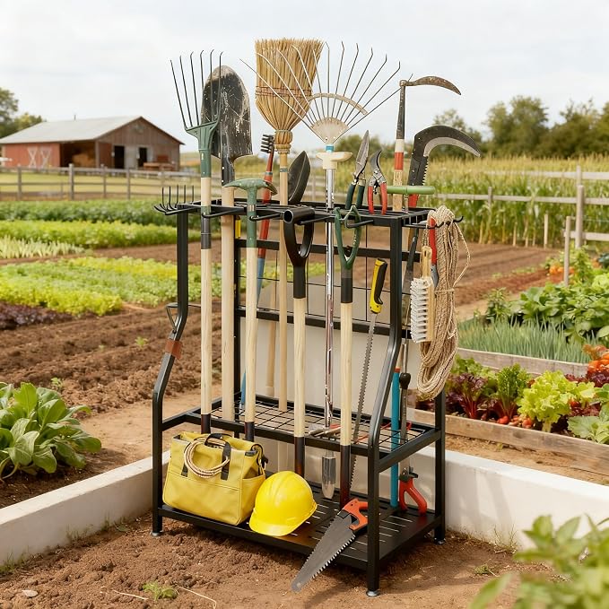 Garden Tool Organizer Yard Tool Tower Rack Shed Organization | Garage - Image 9