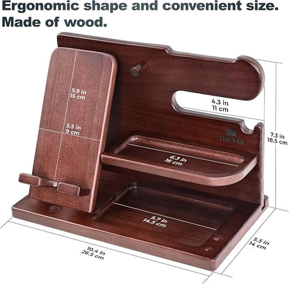 TESLYAR Wood Phone Docking Station - Image 6