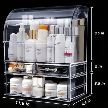 Clear Large Acrylic Makeup Organizer - Image 2