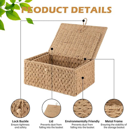 OIAHOMY Wicker Storage Basket - Image 4