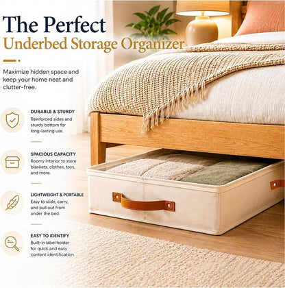 HOMELUX THEORY 2pc Under Bed Storage Containers, Bedroom Under the Bed Drawer - Image 3