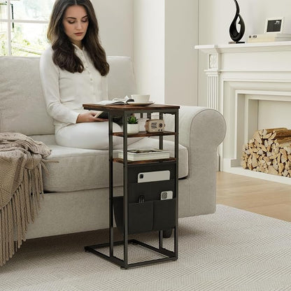 C Shaped End Table 28" 3-Tier C Table - Image 6