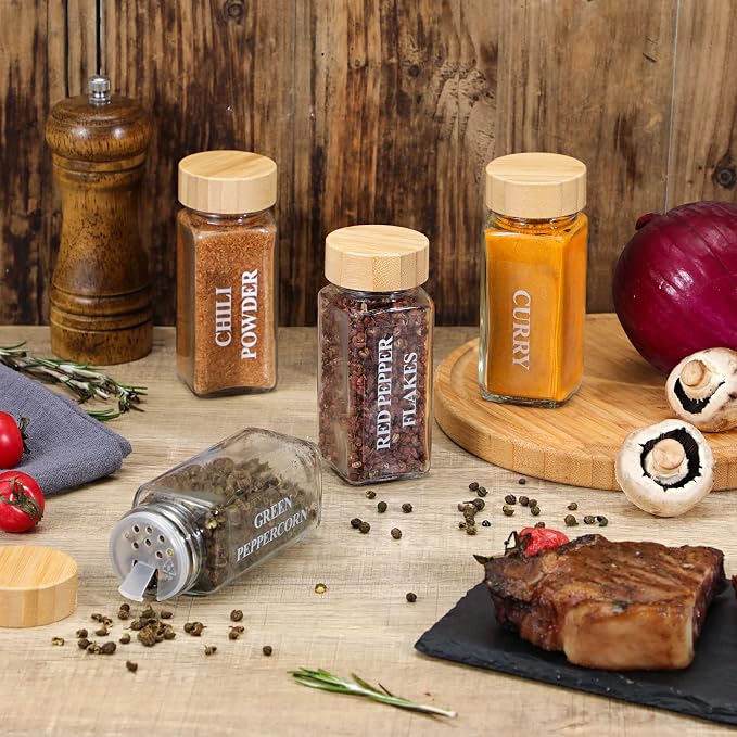 NETANY 36 Pcs Glass Spice Jars - Image 4