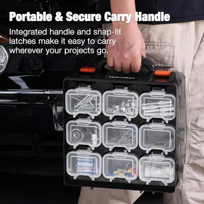ValueMax Small Parts Organizer Box, Double-Sided Tool Box - Image 6