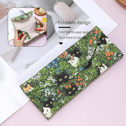 Foldable Glasses Case, Magnetic PU Leahter Sunglasses Case, Cute Hard Shell - Image 3