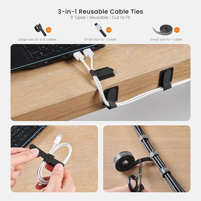 EUREKA ERGONOMIC Cable Management Organizer Kit Cable Raceways 316 PCS - Image 8