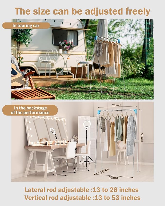 Travel Garment Rack, Portable and Foldable，Folding Clothes Rack - Image 5