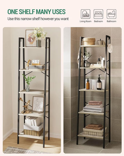 Hzuaneri Ladder Shelf, Freestanding Corner Storage Shelf | Bookcase - Image 4