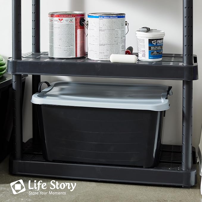 Life Story 6 Pack Heavy Duty Stackable Storage Bin, 55 Quart Home Organizer - Image 5