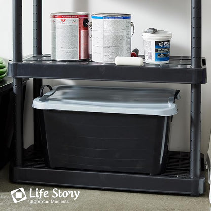 Life Story 6 Pack Heavy Duty Stackable Storage Bin, 55 Quart Home Organizer - Image 5