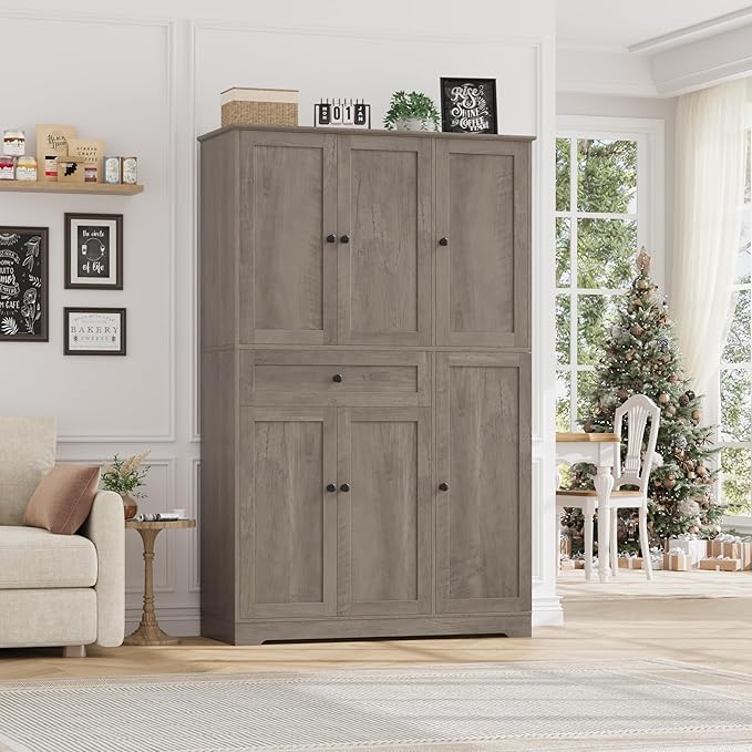 HOSTACK 68" H Kitchen Pantry Storage Cabinet - Image 4