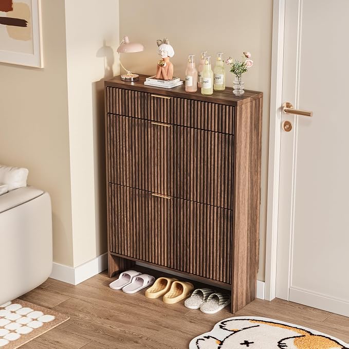 Fluted Shoe Cabinet Storage - Image 3