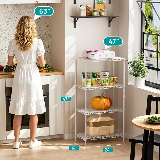 SINGAYE Shelf Wire Shelving Adjustable Storage Shelves Rack Standing Units - Image 3