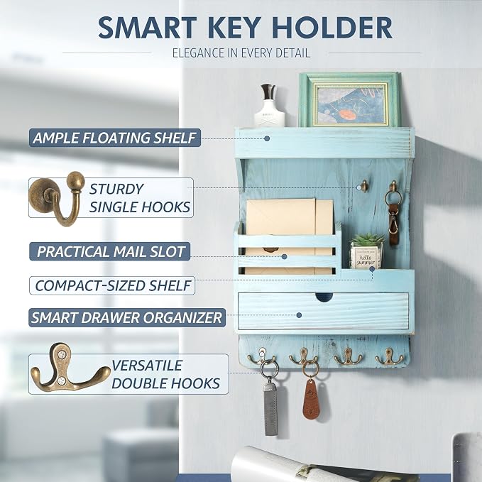 Rebee Vision Farmhouse Key Holder Wall Mount - Image 5