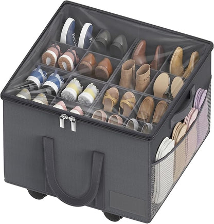 Large Shoe Organizer for Closet, 16 Pairs Shoe Storage Box by Besslly