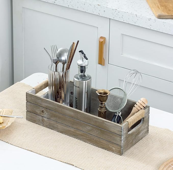 TIMRIS Rustic Wooden Toilet Paper Holder, Farmhouse Bathroom Decor, Toilet Tank - Image 9
