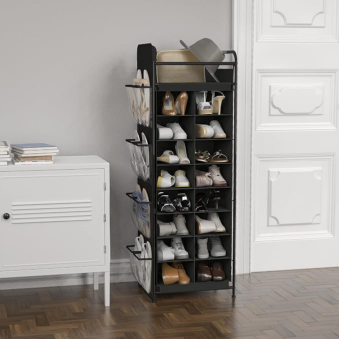 Simple Houseware 16 Cube Shoe Stand Tower Rack 8 Tier - Image 2