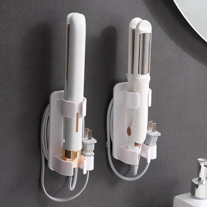 Wall Mounted Curling Iron and Hot Tool Organizer: Hair Dryer, and Straightener by Klxsing