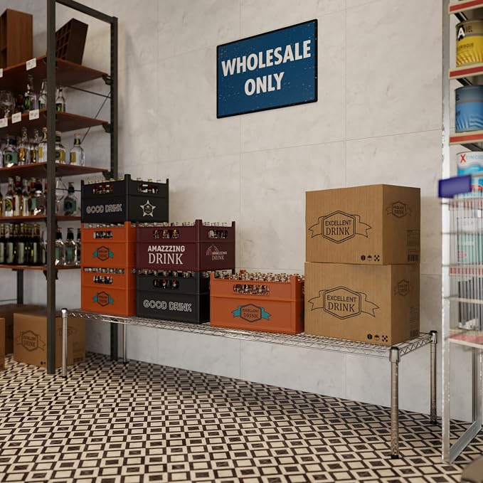 18" Deep x 72" Wide x 14" Height Wire Shelving Kit | 1-Tier | NSF Commercial - Image 7