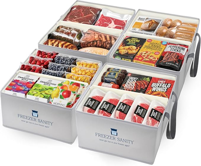 The Original Chest Freezer Organizer Bins, Stackable Storage Organizers by Unknown