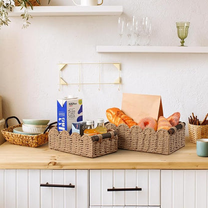 Storage Basket Wicker Baskets for Organizing Toilet Paper Storage Basket for - Image 6