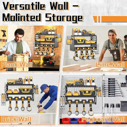 Power Tool Organizer Wall Mount, 150Lbs Load 3 Layer Heavy Duty Metal Tool Shelf - Image 5