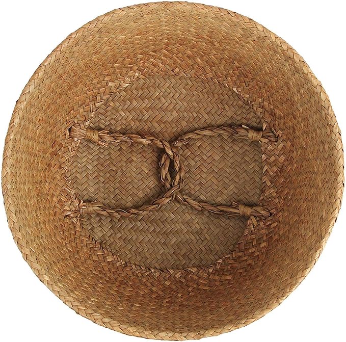Woven Seagrass Belly Basket for Storage, Plant Pot, Picnic and Grocery Basket - Image 3