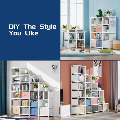 Mavivegue 20 Cube Book Shelf, Storage Organizer, Large DIY Bookcase, Metal Cube - Image 6