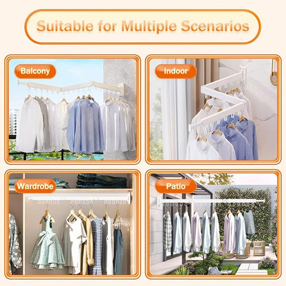 Clothes Drying Rack Wall Mounted, Drying Rack Clothing, Clothes Hanging Rack - Image 6