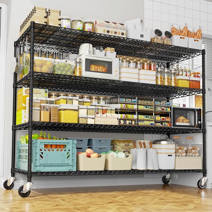 PrimeZone 60" W x 24" D x 76" H Heavy Duty Wire Storage Shelves - Image 2