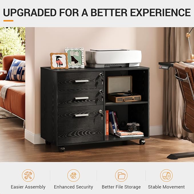 DEVAISE 3-Drawer File Cabinet - Image 3