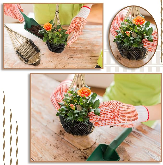 Yookeer 2 Pack Hanging Orchid Planter 4 Inch Thai Bamboo Hanging Orchid Basket - Image 5