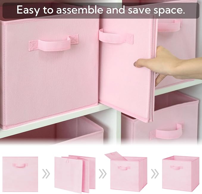 GRANNY SAYS Cube Storage Bins, 11 Inch 6 Pack Storage Cube Organizer, Foldable - Image 7