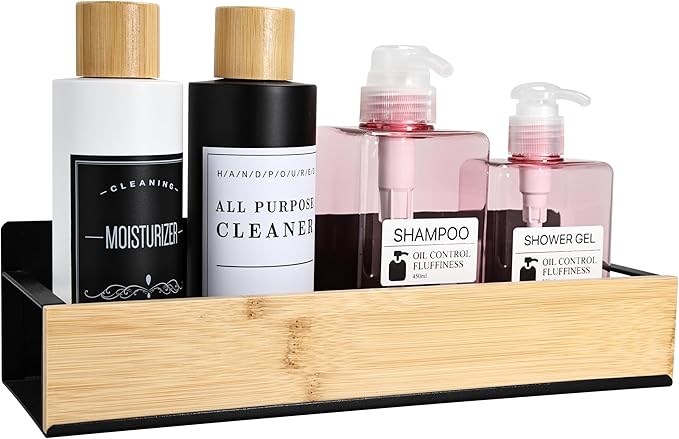 Wall Mount Organizer, Adhesive Metal Shelf by MATIMASU