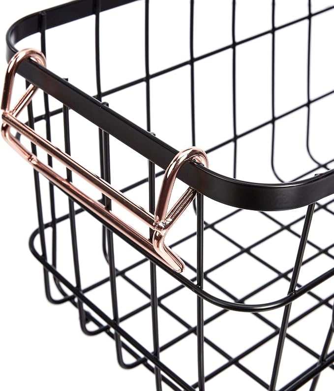 Amazon Basics Stackable Metal Wire Rectangular Storage Baskets - Image 5