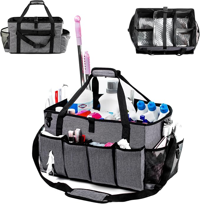 XL Professional Cleaning Caddy for Cleaning Suppliers, Cleaning Organizer by FRECOLSH