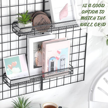 4 Pcs Metal Wire Mesh Basket for Gridwall Black Hanging Wire Mesh Basket - Image 7