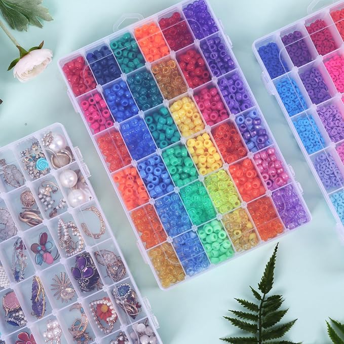 OUTUXED 8 Pack 36 Grids Clear Plastic Storage Boxes - Image 7