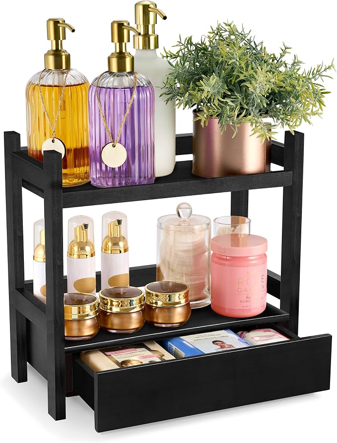 Sorbus Bamboo Bathroom Counter Organizer – 2-Tier Shelf by Sorbus