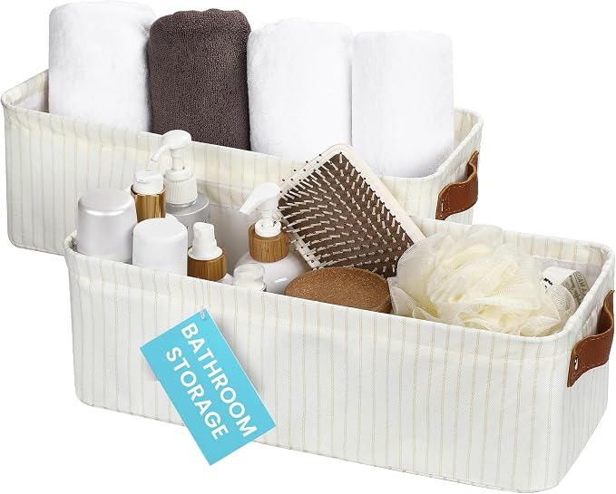 OrganiHaus Narrow Storage Bins 15x06in, Small Closet Bins by OrganiHaus