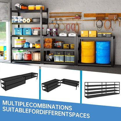 Storage Shelves, Garage Metal Shelving Unit, Adjustable, Double-Layer Column - Image 3