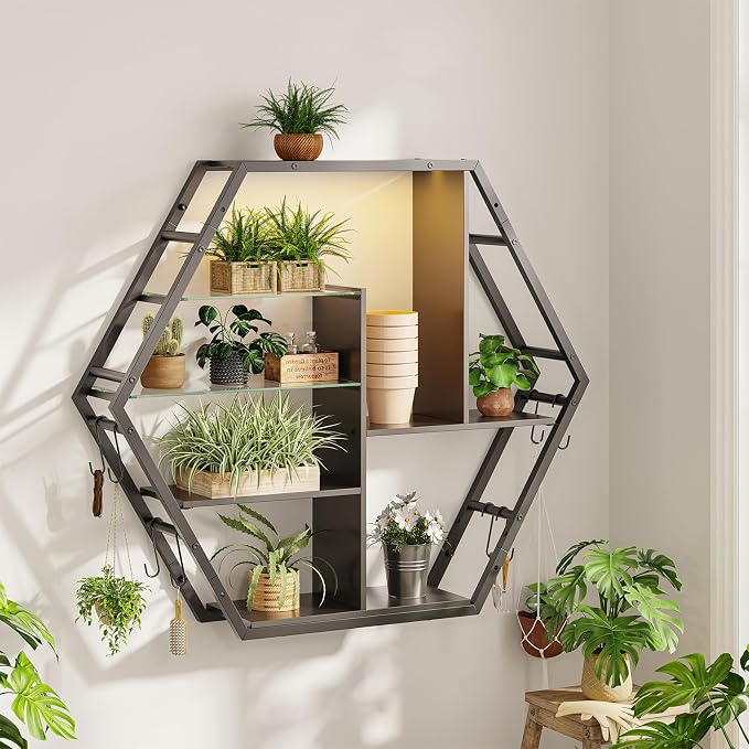 Saudism Floating Shelves with Lights, Led Shelves - Image 7