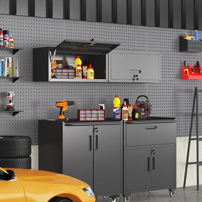 Metal Tool Cabinet, Garage Storage Cabinet System, Wall Cabinet & Locking - Image 7