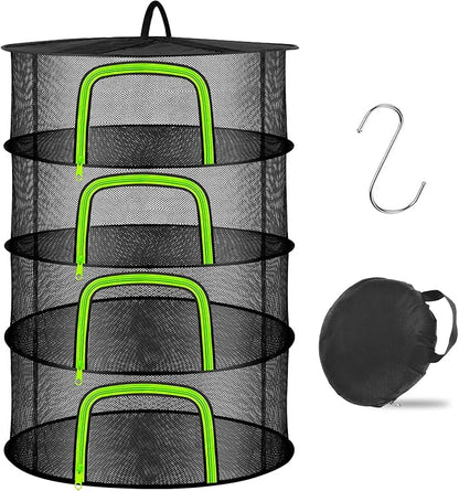 Coopache 4 Layer Herb Drying Rack Hanging Mesh Plant Dry Net Basket by Coopache