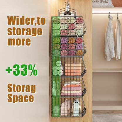 Capacity Upgrade Edition Deeper 4'' 5 Tier Foldable Hanging Closet Organizer - Image 5