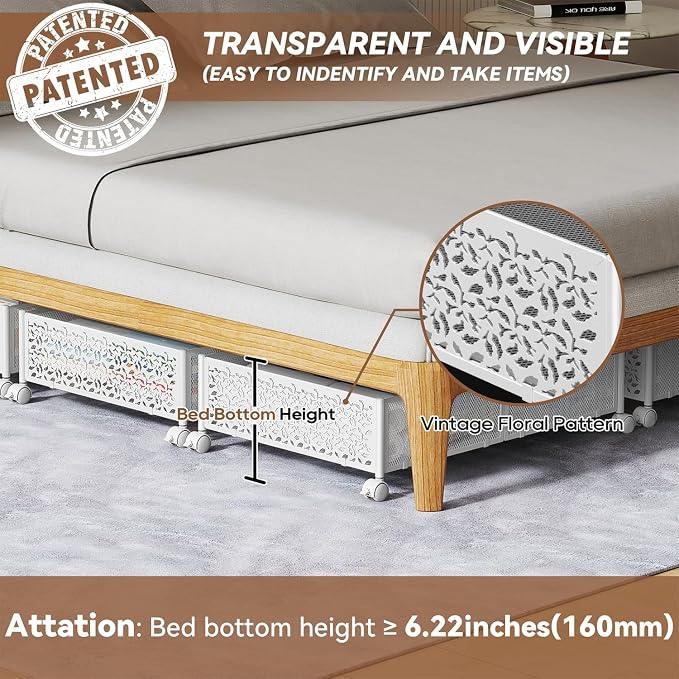 PHINOX Under Bed Storage, Under the Bed Storage Containers - Image 3