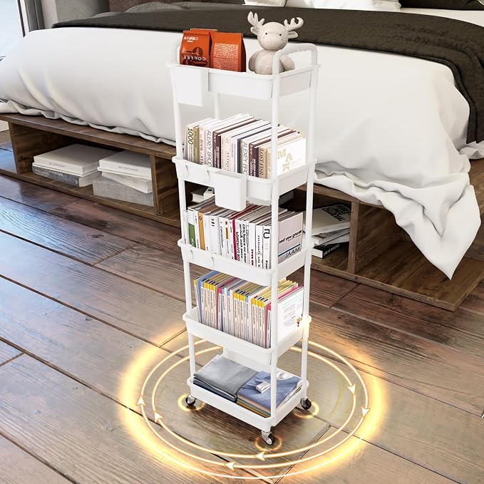 5 Tier Rolling Utility Cart - Image 3