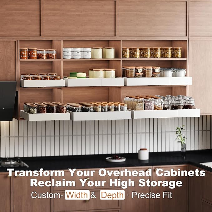 Fokyfok Pull out Cabinet Organizer, Width and Depth Expandable, No Drill - Image 7