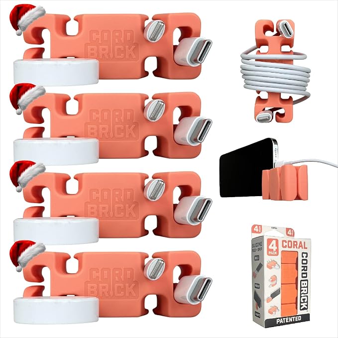 CordBrick Stocking Stuffers for Adults Cord Management Weighted Cord Holder by CordBrick